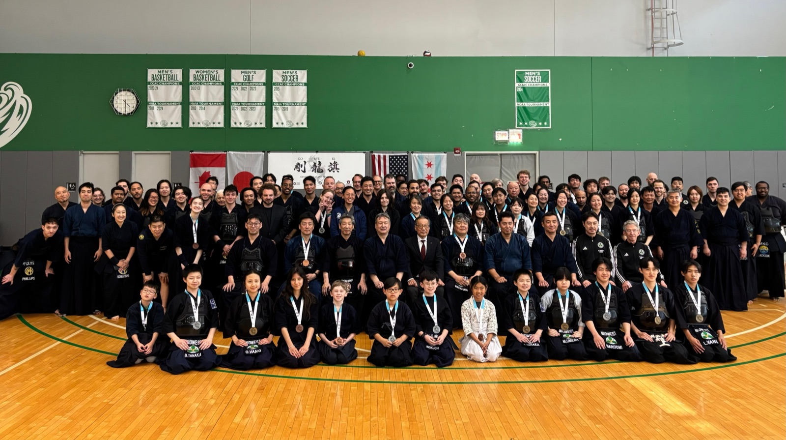 Go Ryu Ki 2026 participants gathered for a group photo at the Goodman Center in Chicago